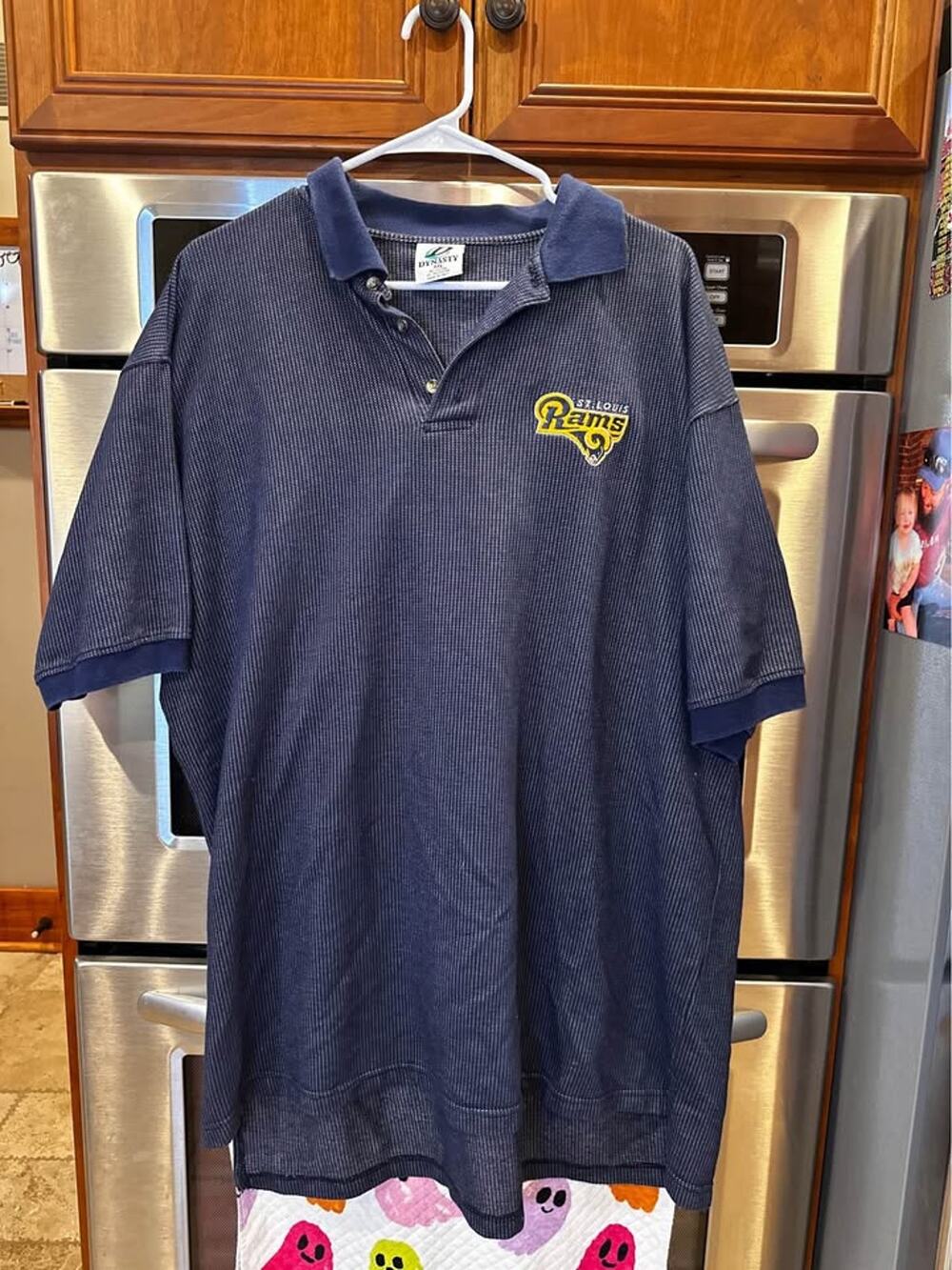 Vintage St. Louis Rams Dynasty Polo Shirt XXL NFL Embroidered Throwback